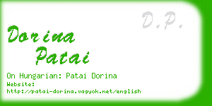 dorina patai business card